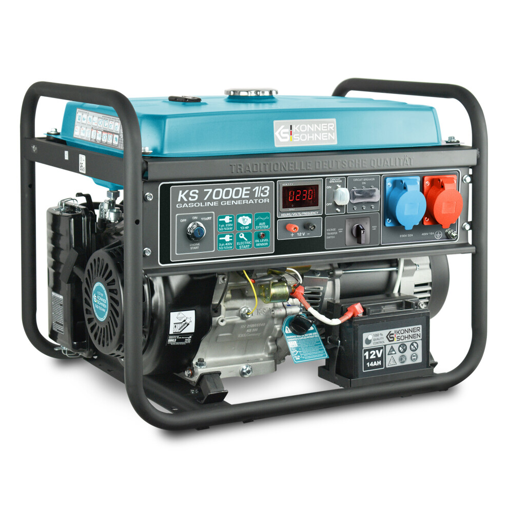 Outdoor Petrol Generator KS 7000E-1/3 max power of 5500W 400V/230V