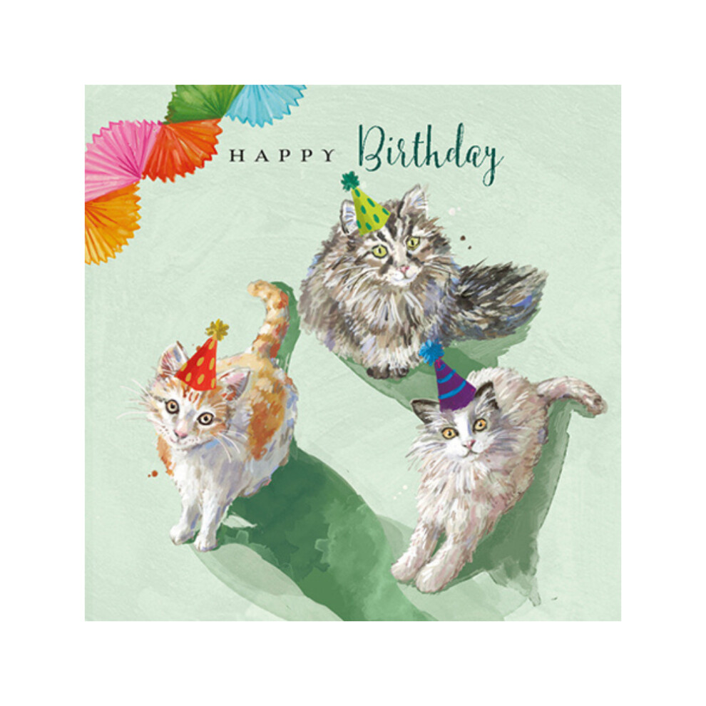 Cats Feline Friends Happy Birthday Greeting Card The Wildlife Range Cards