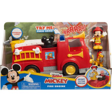 Disneys Mickey Mouse Mickeys Feuerwehrauto-Figur und Fahrzeug-Spielset mit Lichtern und Ger uschen. Offiziell lizenziertes Kinderspielzeug f r Ki