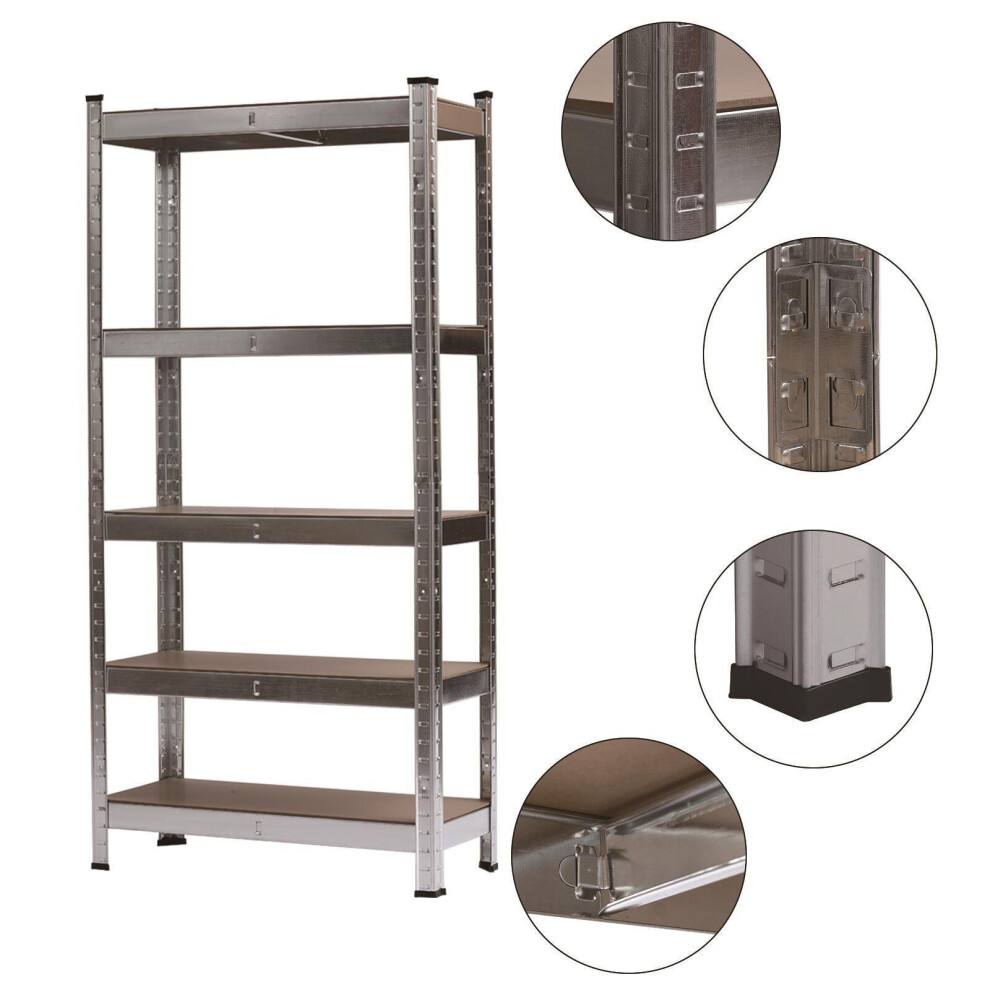 Heavy Duty Storage Racking 5 Tier Shelving Boltless Shelves Garage 714131852604
