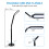 ELECWISH 2-In-1 LED Floor Standing Lamp Dimmable Adjustable Study Reading Light 4