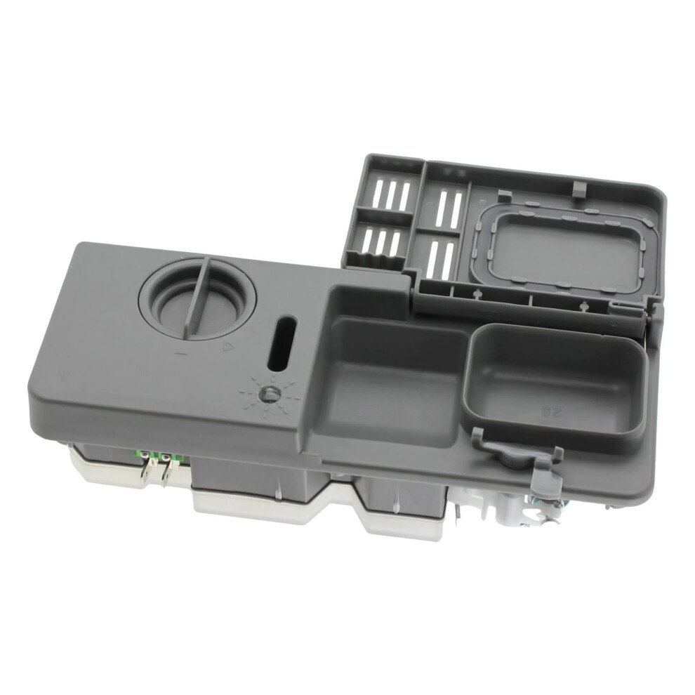 Spares2go Dishwasher Detergent Drawer For Bush Soap Powder Tablet Dispenser Tray Grey