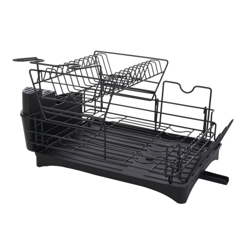 Living And Home Multifunctional 2 Tier Detachable Dish Drainer Rack 2