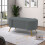 Living And Home (Grey) Luxurious Upholstered Accent Bench 1