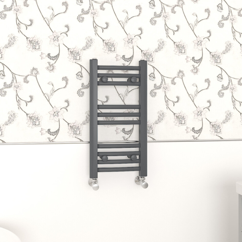 Nrg (600X300mm, ) Curved Central Heating Towel Rail Bathroom Heated Rad Radiators Ladder Warmer Anthracite