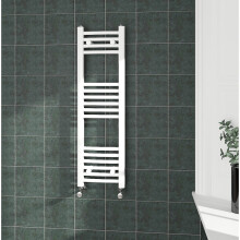 (1000x300mm, White) NRG Curved Central Heating Towel Rail Bathroom Heated Rad Radiators Ladder Warmer