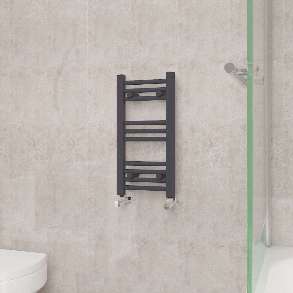 Nrg (600X300mm, ) Straight Central Heating Towel Rail Bathroom Heated Rad Radiators Ladder Warmer Anthracite