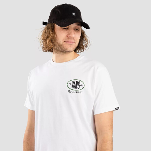 Vans (L) Vans Team Player Checkerboard T Shirt in White 2