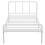 House of Home (Single, White) Extra Strong Metal Bed Frame with Rounded Headboard 5
