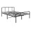 House of Home (Double, Black) Extra Strong Metal Bed Frame with Rounded Headboard 4
