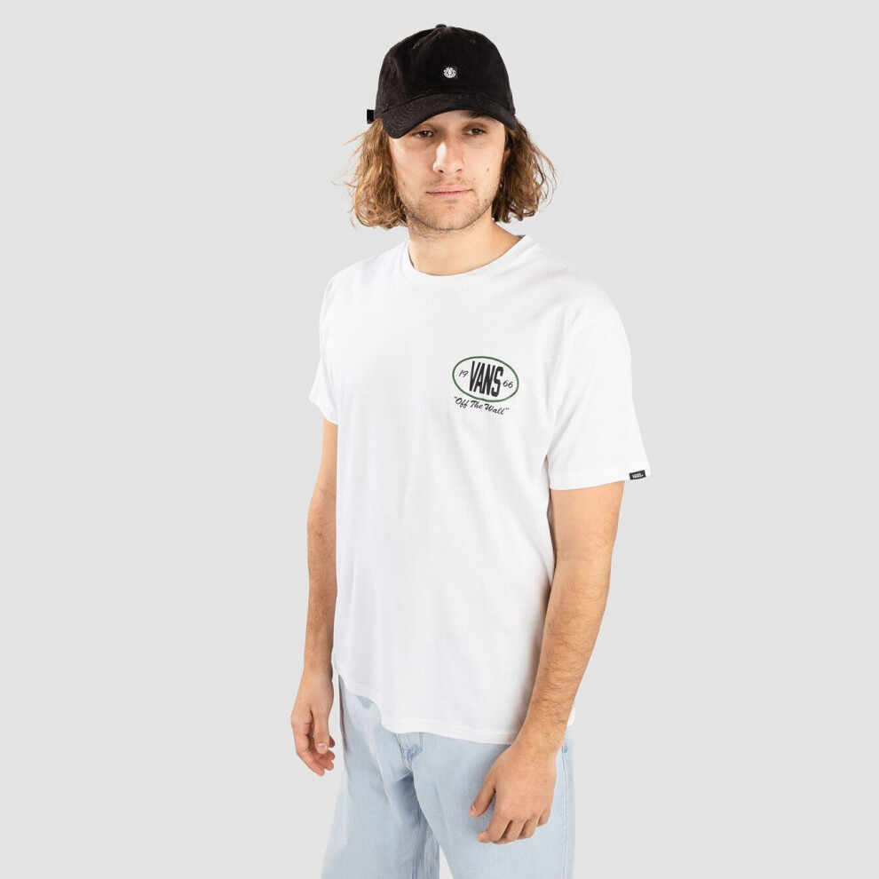 (VANS Team Player T Shirt White L) Vans Team Player Checkerboard T Shirt in White