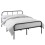 House of Home (Double, Black) Extra Strong Metal Bed Frame with Rounded Headboard 2