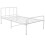 House of Home (Single, White) Extra Strong Metal Bed Frame with Rounded Headboard 3