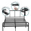 House of Home (Double, Black) Extra Strong Metal Bed Frame with Rounded Headboard 5