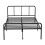 House of Home (Double, Black) Extra Strong Metal Bed Frame with Rounded Headboard 6