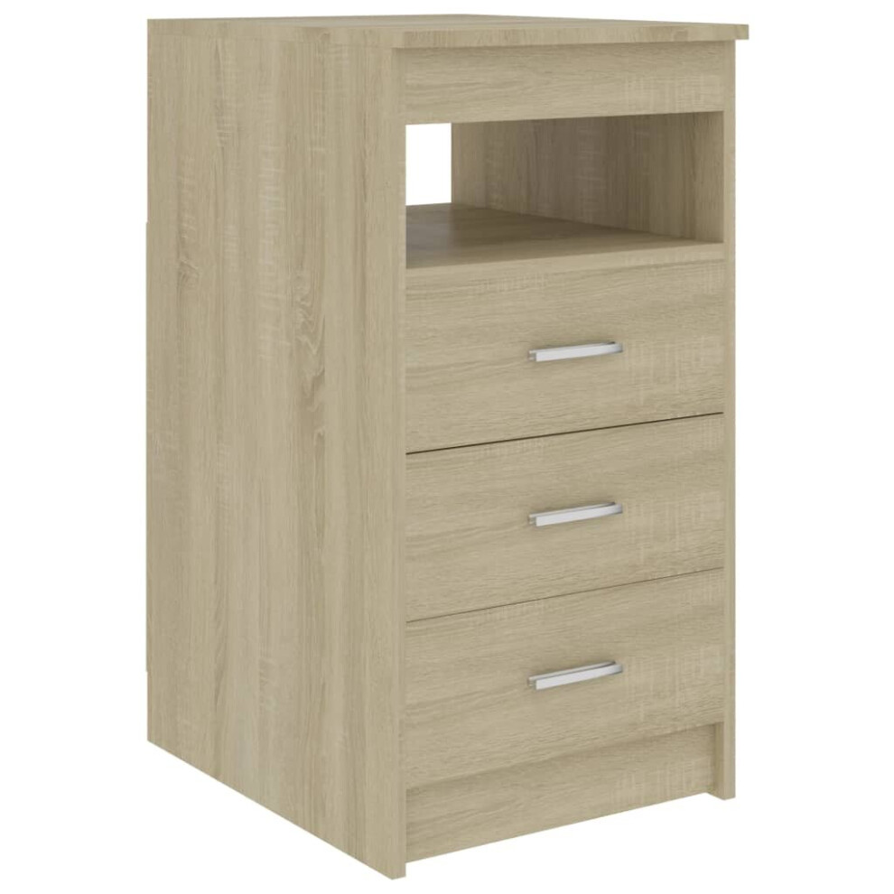 vidaXL Drawer Cabinet Sonoma Oak Engineered Wood Chest Nightstand Sideboard