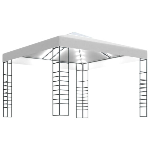 VidaXL vidaXL Gartenzelt mit LED-Lichterkette 3x3 m Weiß