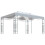 VidaXL vidaXL Pavillon mit LED-Lichterkette 4x3x2,7 m Weiß 1