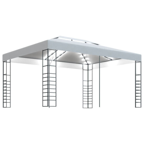 VidaXL vidaXL Pavillon mit LED-Lichterkette 4x3x2,7 m Weiß