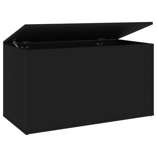 VidaXL vidaXL Storage Chest Black Engineered Wood Cabinet Trunk Container Box Set