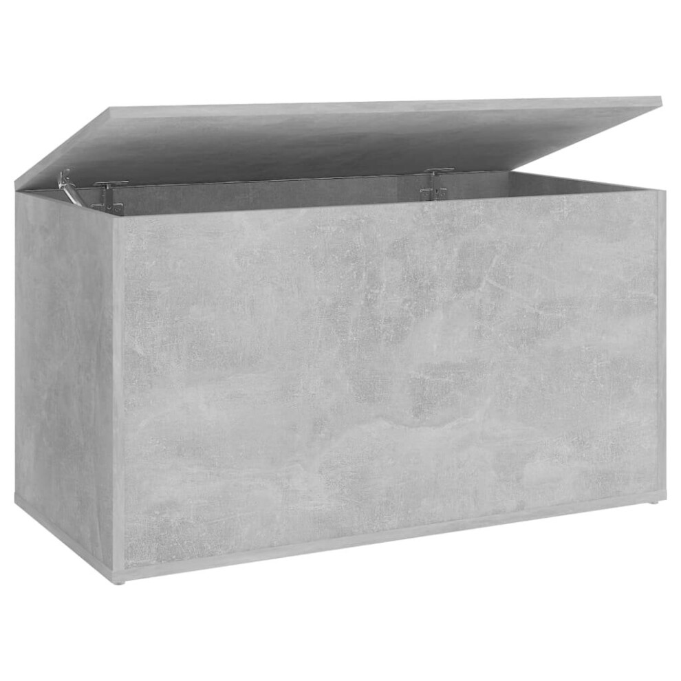 vidaXL Storage Chest Concrete Grey Engineered Wood Cabinet Trunk Container