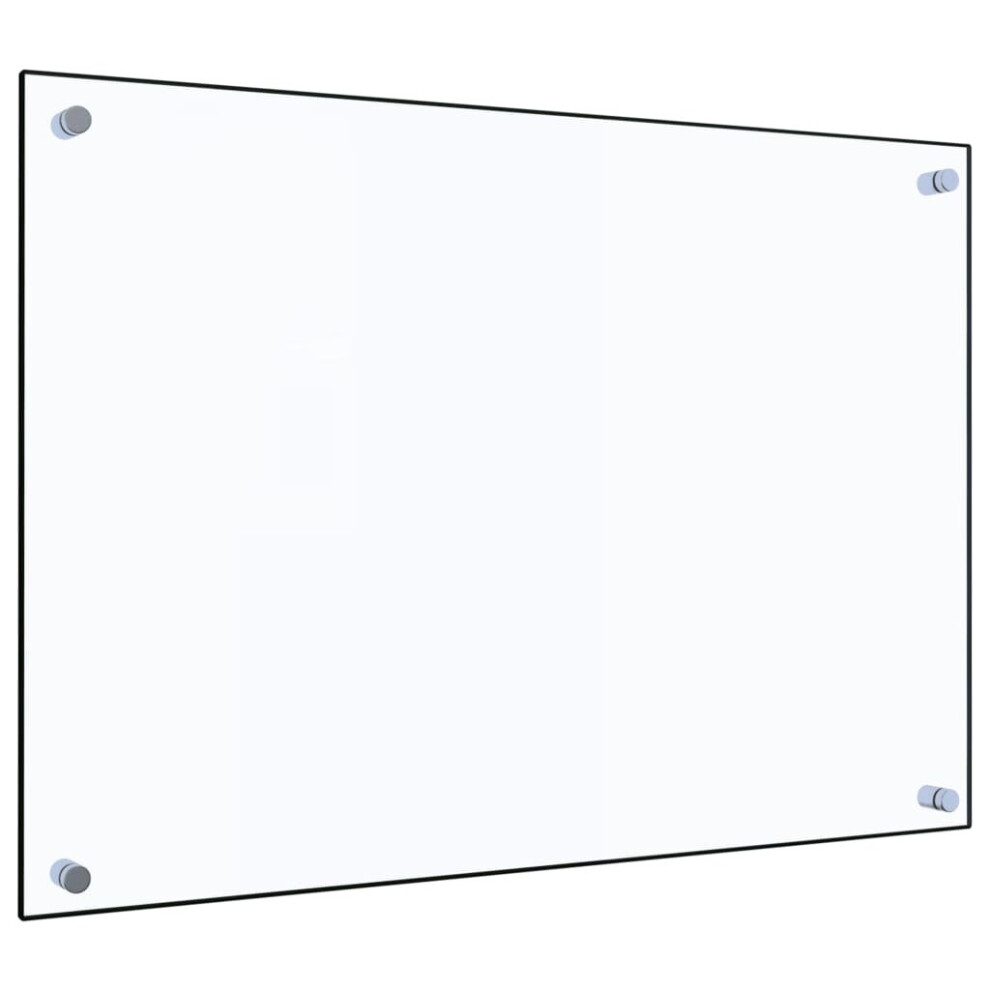 vidaXL Kitchen Backsplash Wall Panel Transparent 70 x 50 cm Tempered Glass