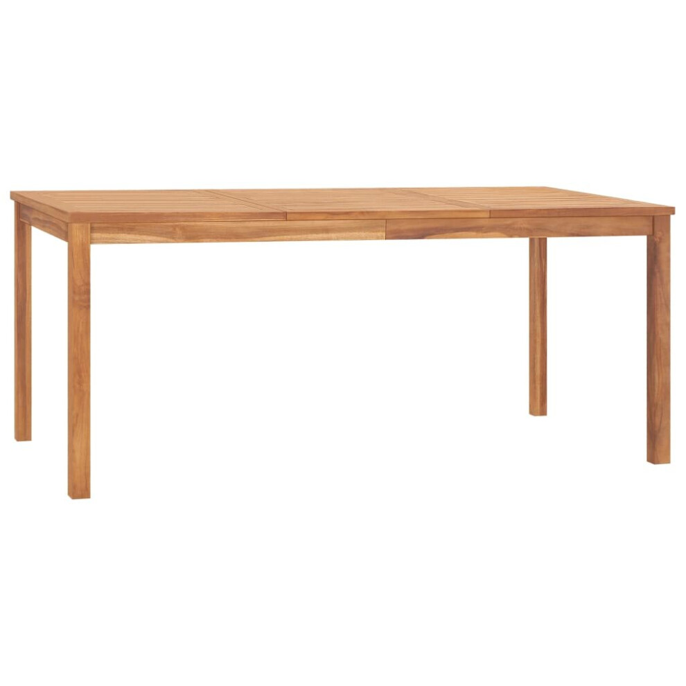 vidaXL Solid Teak Wood Garden Dining Table Wooden Dinner Desk Garden Outdoor-image-OPC-P7JB5WQ-NEW
