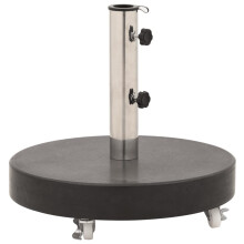 vidaXL Parasol Base Granite 30 kg Round Black Parasol Stand Umbrella Holder