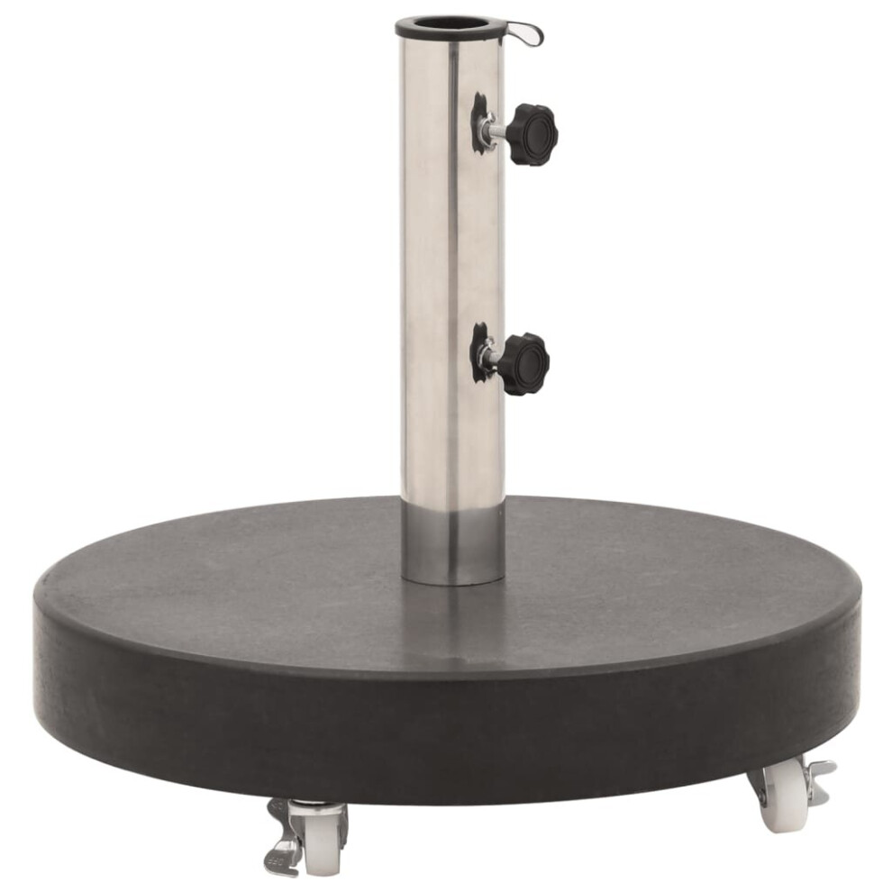 Vidaxl Parasol Base Granite 30 Kg Round Parasol Stand Umbrella Holder Black