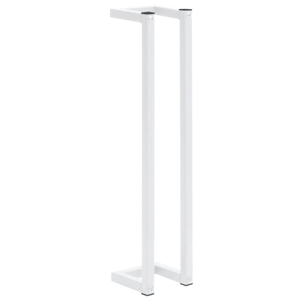 Vidaxl Towel Rack Steel Home Bathroom Storage Rack Towel Holder Hanger White