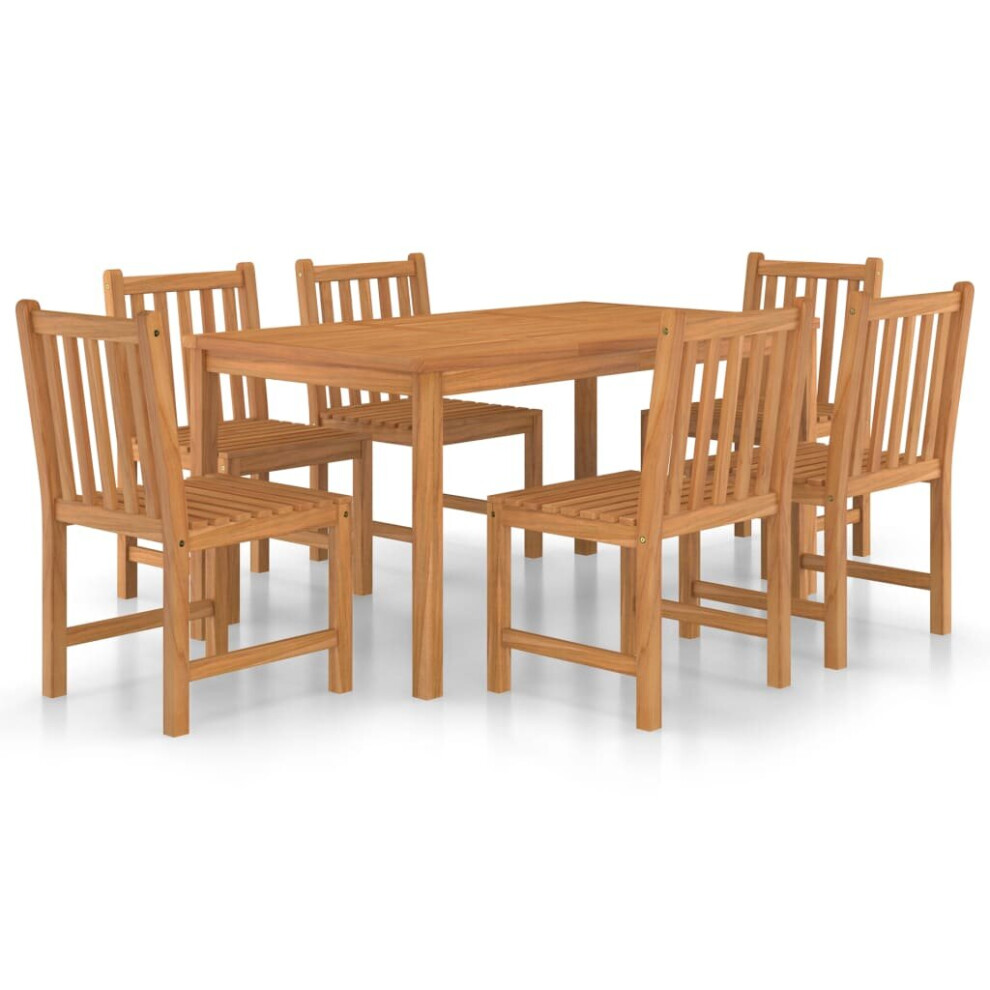 (7) vidaXL Solid Wood Teak Garden Dining Set Patio Table Furniture Multi Models