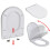 VidaXL vidaXL Soft-close Toilet Seat with Quick-release Design White Square Bathroom 1
