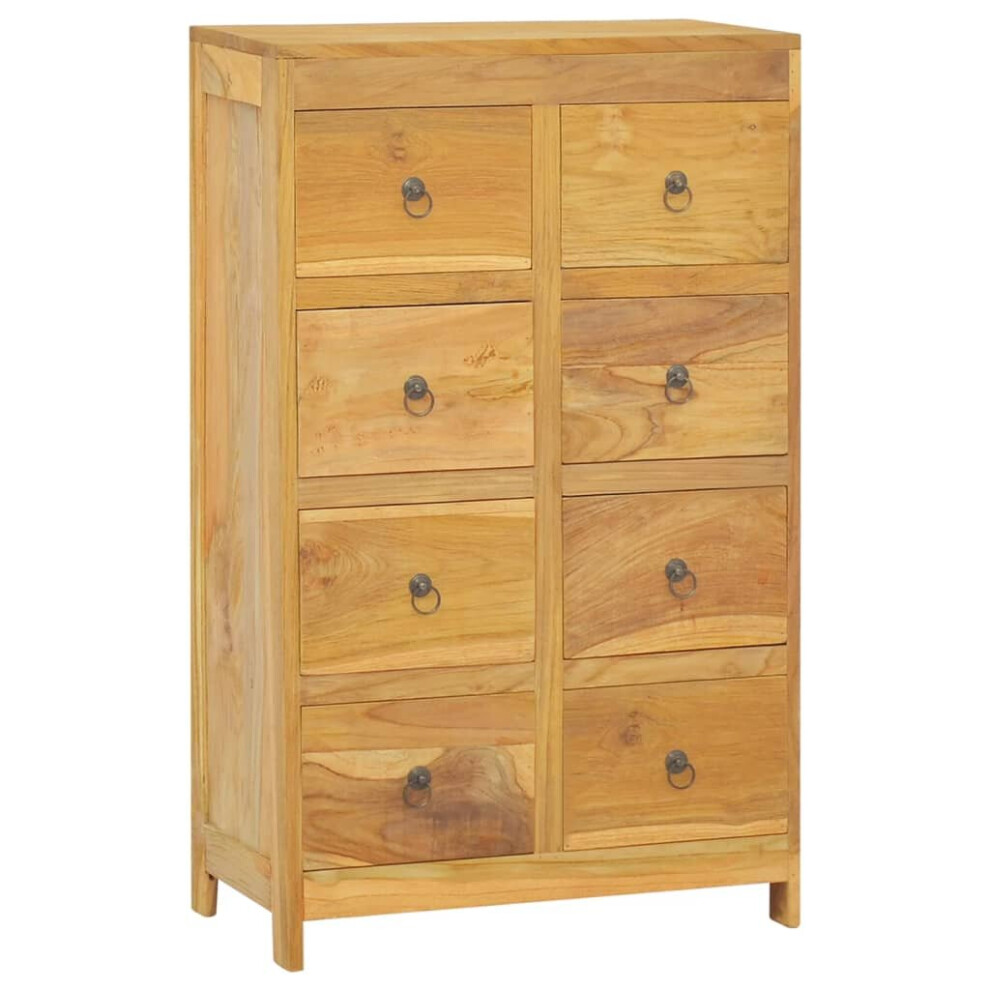 vidaXL Solid Wood Teak Chest of Drawers Wooden Sideboard Storage Side Cabinet