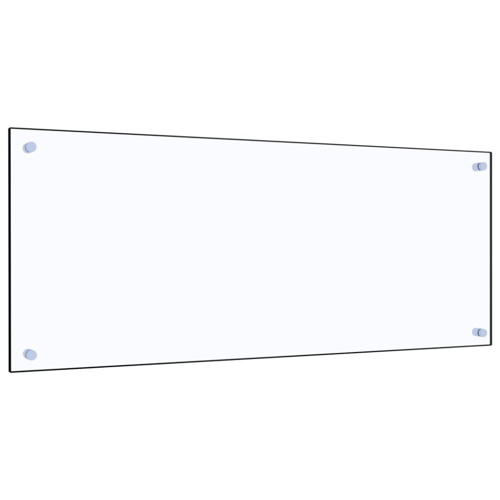 vidaXL Kitchen Backsplash Wall Panel Transparent 100 x 40 cm Tempered Glass