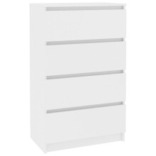 vidaXL Sideboard White Engineered Wood Storage Drawer Side Cabinet Furniture