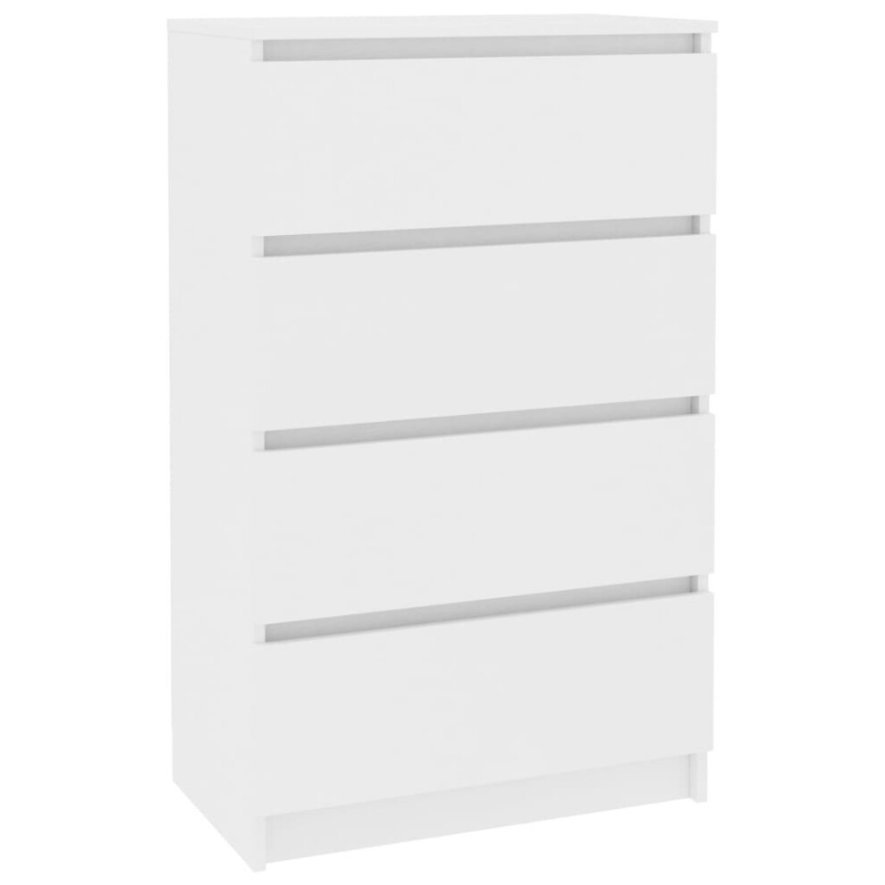 Vidaxl Sideboard White Engineered Wood Storage Drawer Side Cabinet Furniture