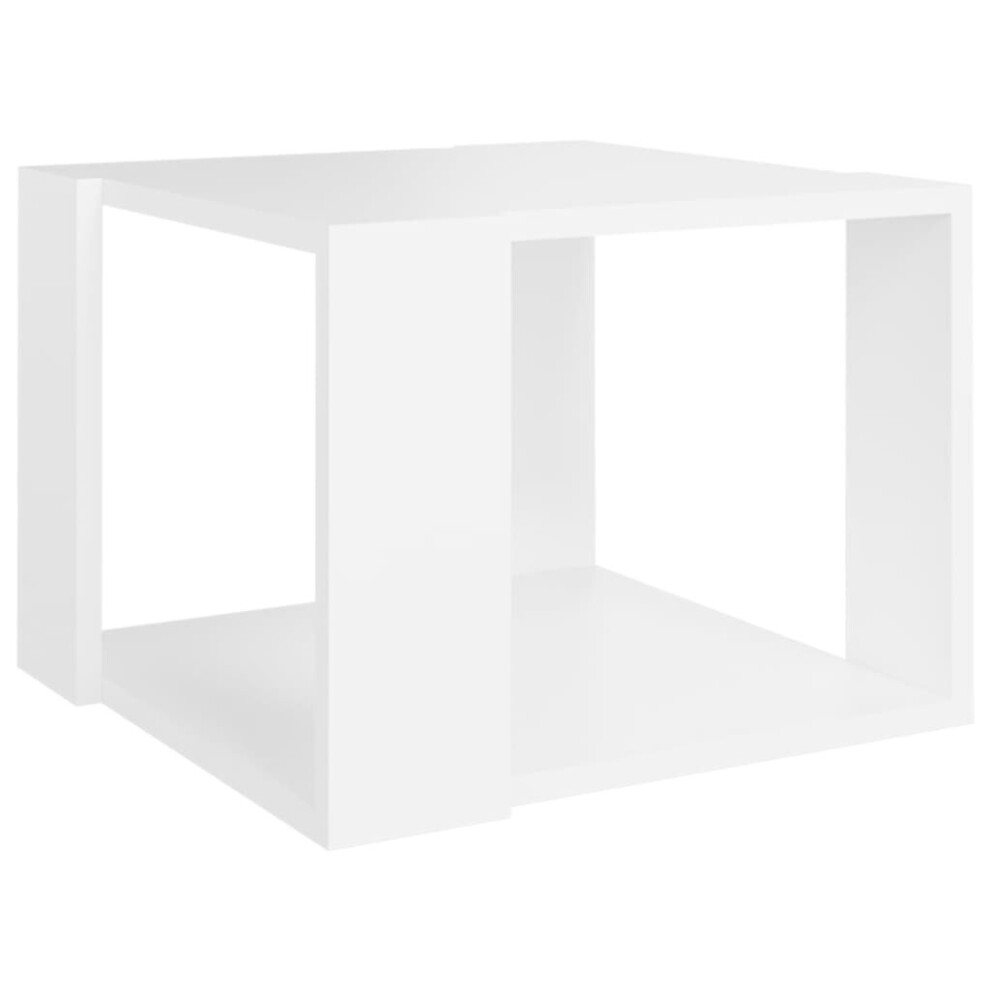 Vidaxl Coffee Table White Engineered Wood Furniture Cabinet Side Tea Cabinet