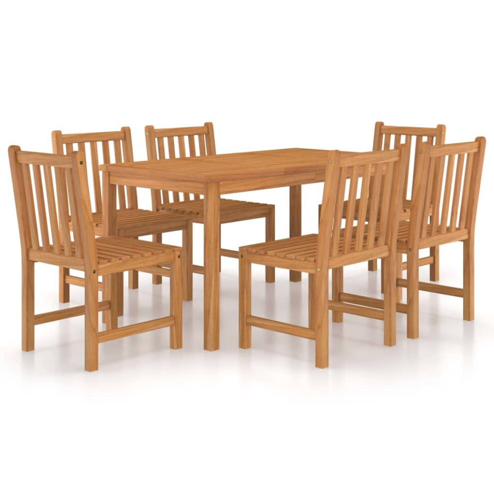 (7) vidaXL Solid Wood Teak Garden Dining Set Patio Table Furniture Multi Models