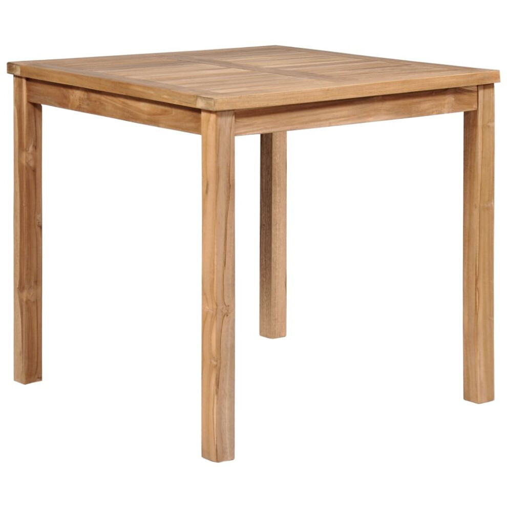 vidaXL Solid Teak Wood Garden Table 80cm Outdoor Furniture Patio Wooden Stand-image-OPC-P52V6XV-NEW