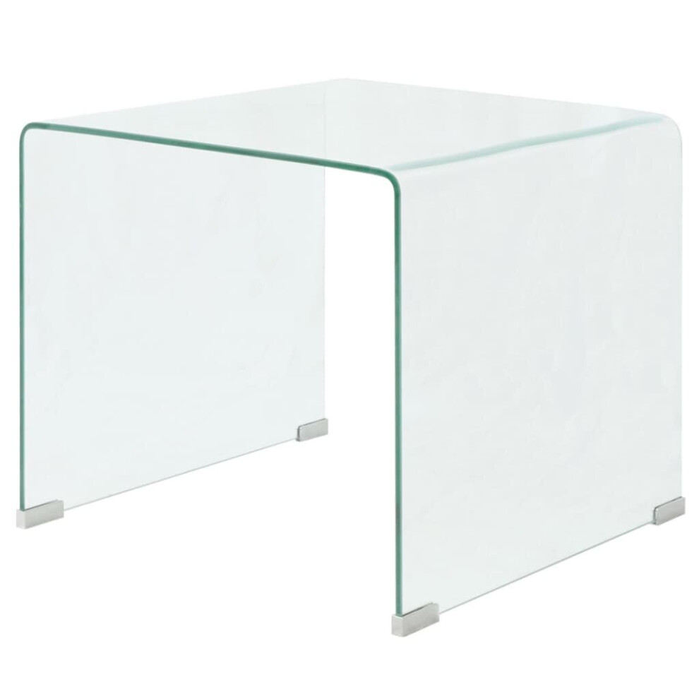 vidaXL Coffee Table Side End Table Living Room Furniture Tempered Glass Clear