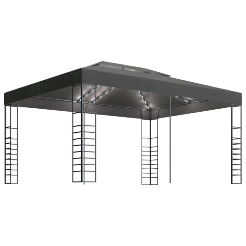 VidaXL vidaXL Pavillon mit LED-Lichterkette 3x4 m Anthrazit