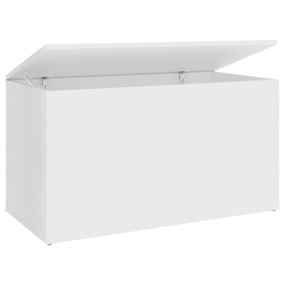 vidaXL Storage Chest White Engineered Wood Cabinet Trunk Container Box Set