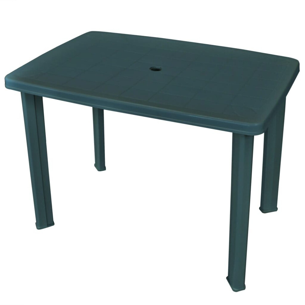 vidaXL Garden Table 101x68x72 cm Plastic Green Outdoor Table Camping Table