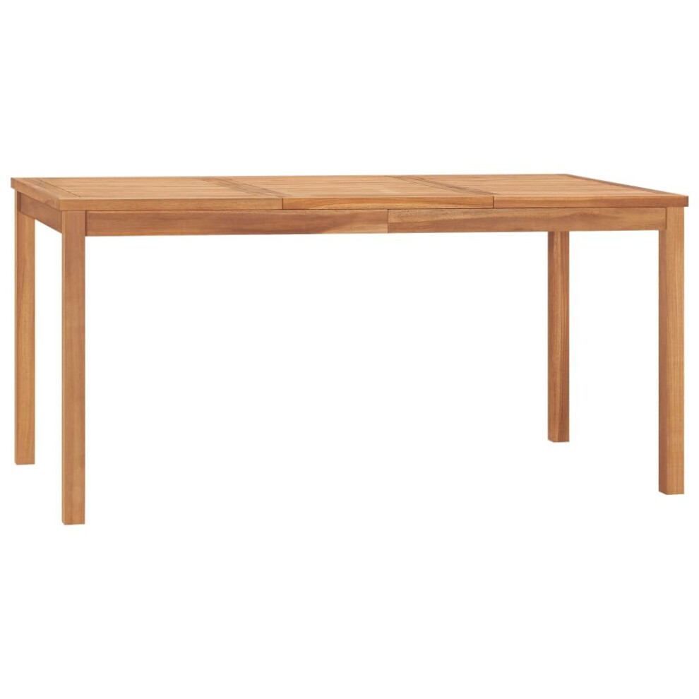 Vidaxl Solid Teak Wood Garden Dining Table Wooden Dinner Desk Outdoor Garden