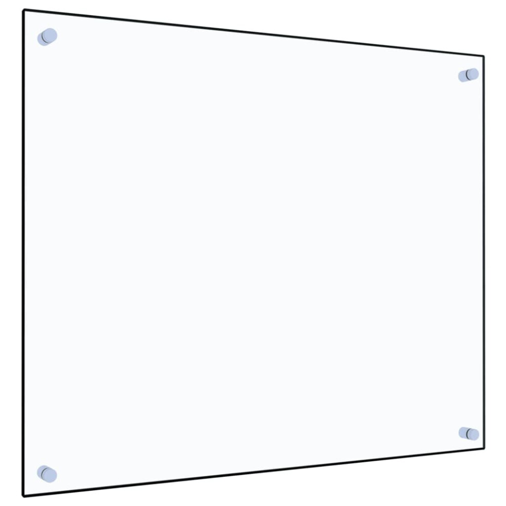 vidaXL Kitchen Backsplash Wall Panel Transparent 70 x 60 cm Tempered Glass