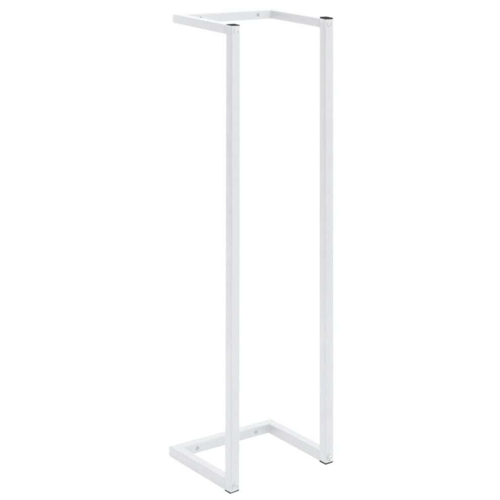 Vidaxl Towel Rack Steel Home Bathroom Storage Rack Towel Holder Hanger White