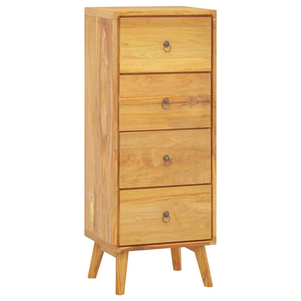 vidaXL Solid Wood Teak Chest of Drawers Wooden Sideboard Storage Side Cabinet