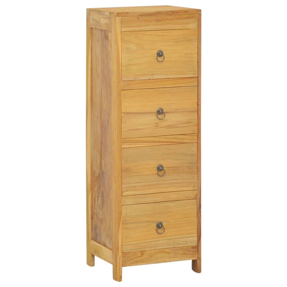 vidaXL Solid Wood Teak Chest of Drawers Wooden Sideboard Storage Side Cabinet