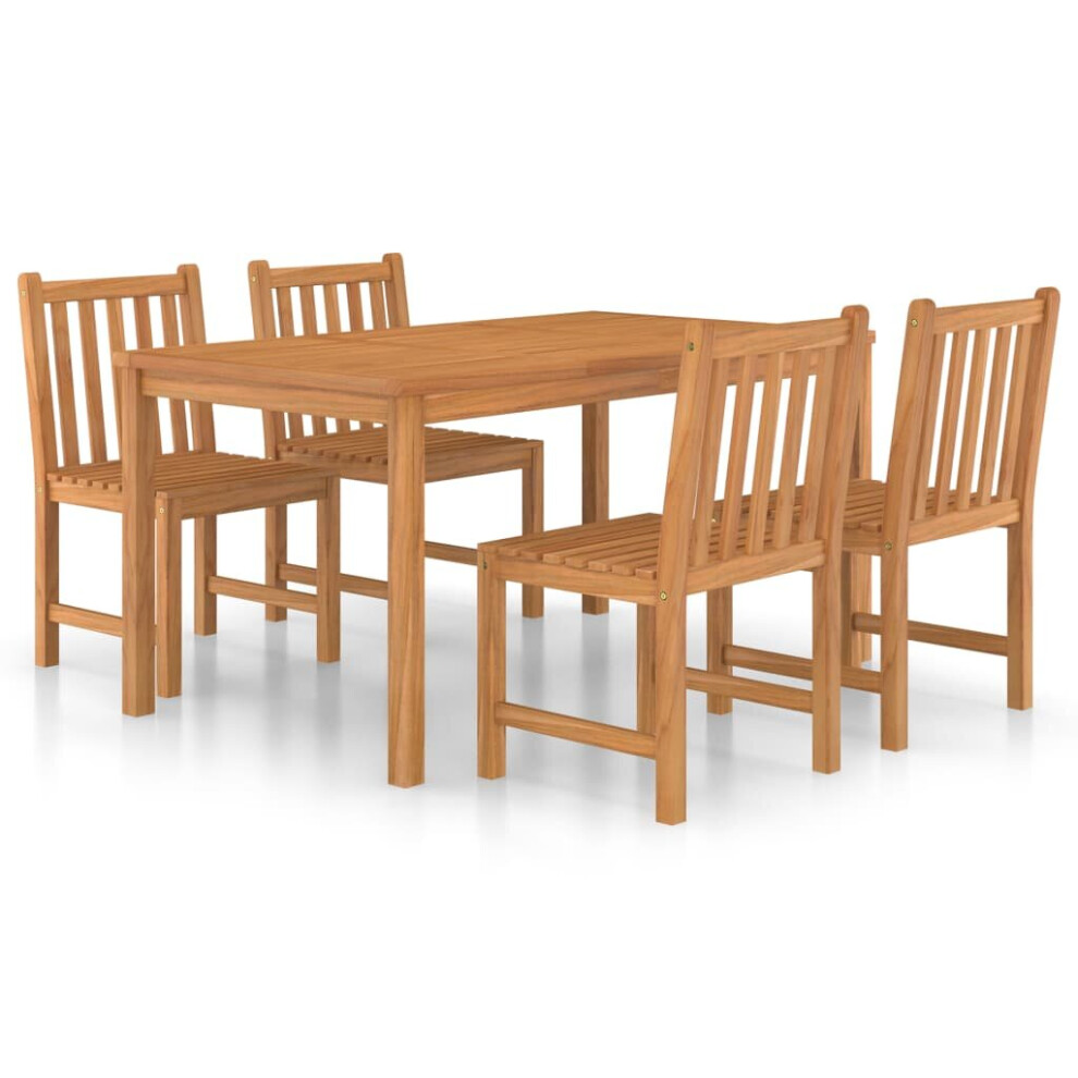 (5) vidaXL Solid Wood Teak Garden Dining Set Patio Table Furniture Multi Models