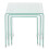 VidaXL vidaXL Three Piece Nesting Table Set Side Coffee Table Tempered Glass Clear 2